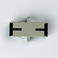 LWL Verbinder SC/UPC-SC/UPC Simplex OM1/OM2 Multimode - beig