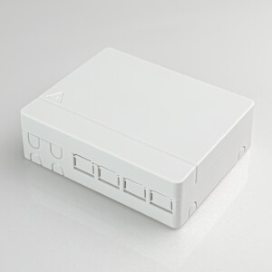 LWL Verteilerbox 4-fach FTTH-BOX ABS weiß