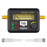 Satfinder Analog hb-digital SF-777G mit F-Kabel schwarz