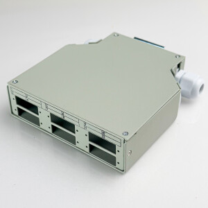 LWL Verteilerbox 6-fach für Hutschiene (DIN rail)...