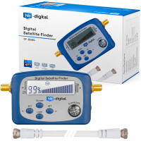 Digital Satfinder hb-digital SF-888G mit digital Display eingebauter Kompass und Ton blau