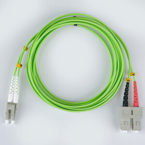 LWL Patchkabel LC-SC OM5 Duplex 50/125 µm UPC LSZH lin