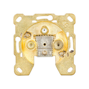 Aerial socket UHD-03G 3-fold spur socket gold-plated