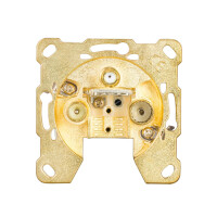 Aerial socket UHD-03G 3-fold spur socket gold-plated