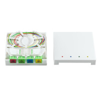 FTTH Connection Box 4x SC/APC Duplex with Connection Cable 3