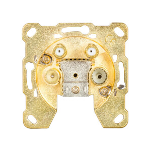 Aerial socket UHD-04G 4-fold spur socket gold-plated