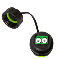 LWL Outdoor Verbinder LC/APC Duplex IP68 mit Staubkappe ohne