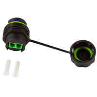 LWL Outdoor Verbinder LC/APC Duplex IP68 mit Staubkappe und 