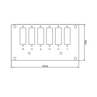 Frontblende für Spleißverteiler 6x SC-Duplex oder