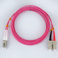 2m Câble Patch Fibre Optique LC-SC OM4 Duplex 50/125 &