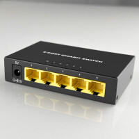 Netzwerk Switch 5 Port 1 Gbit/s LAN Switch | RJ45 Metallgeh&