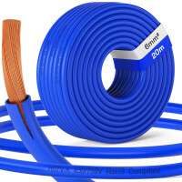 20m single core cable 6mm2 H07V-K blue 1