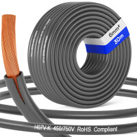 30m single core cable 6mm2 H07V-K grey 1