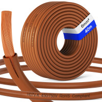 40m single core cable 6mm2 H07V-K brown 1