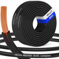 40m single core cable 16mm2 H07V-K black 1