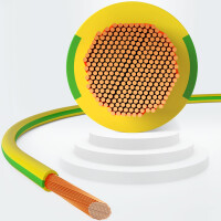 100m single core cable 6mm2 H07V-K yellow-green 5