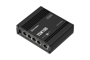 PoE+ Switch Network 5 Port DIN Rail Industrial 120W Gigabit