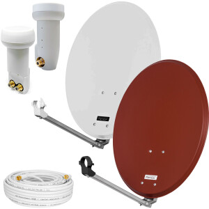 SET Opticum Spiegel 60cm Stahl + LNB Smart Titanium ECO + Ko