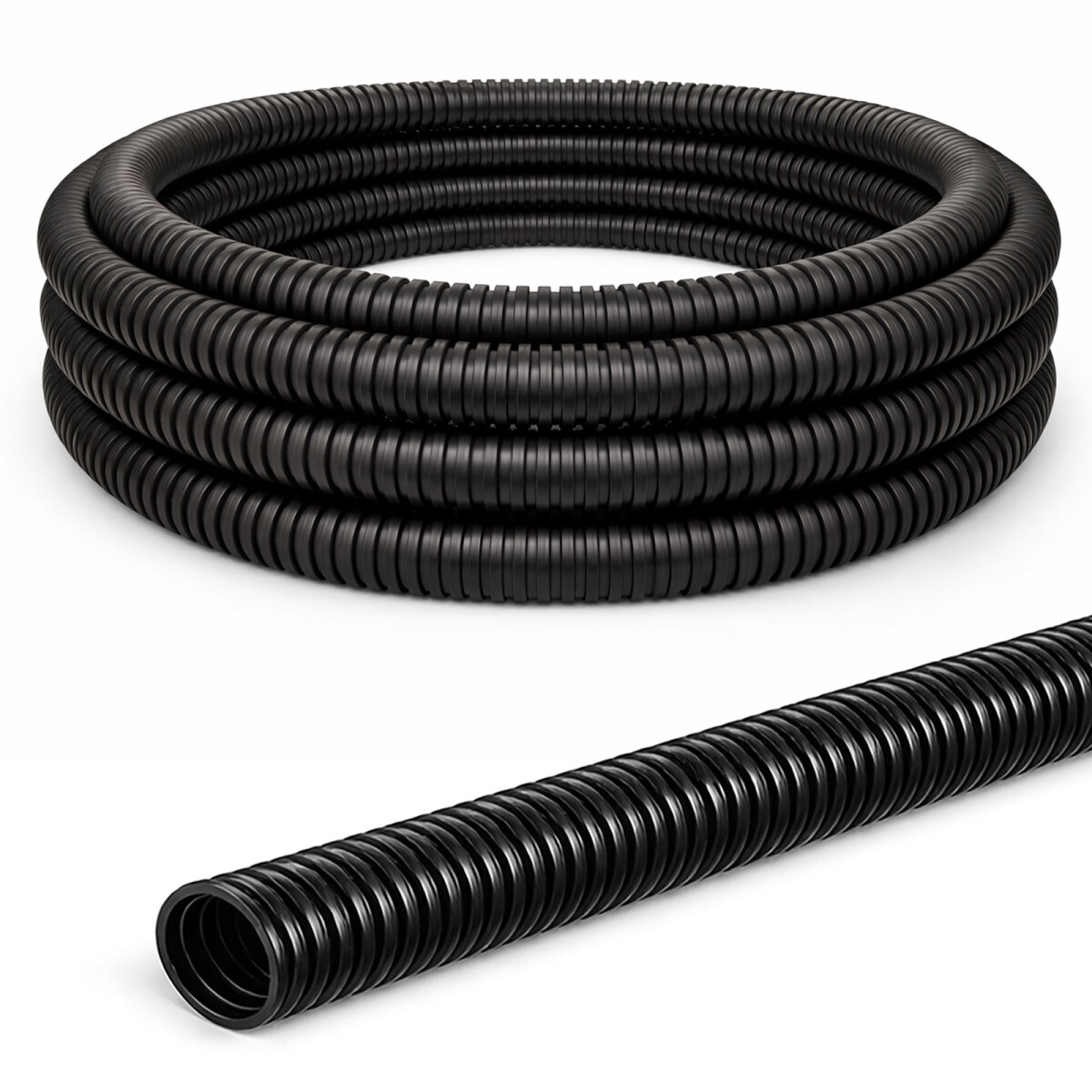 2m corrugated conduit Ø29mm compressive strength 500N black, 16,99