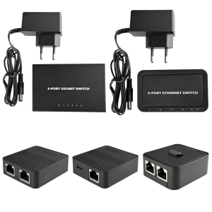 Switch reseau RJ45 assortiment - 2 ports / 5 ports - 100...