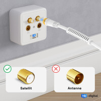10m SAT Kabel 110dB 4-fach geschirmt – 2x F-Stecker ve