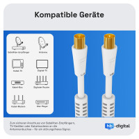 Antenna Cable IEC Male to IEC Female 75 Ohm Coaxial Cable Qu
