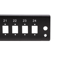 24-Port LC-Duplex Front Panel for 19" Fiber Enclosures 
