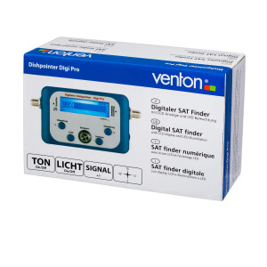 Satfinder Digital Venton Digi Pro mit LCD Display eingebauter Kompass LED Beleuchtung blau