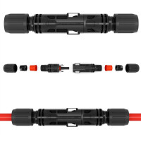 Solar Cable Set 6mm² 2x100m, 20 Pairs Connectors & 