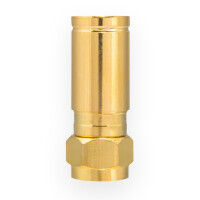 Compression F-plug for coaxial cable Ø 6.8 - 7.2 mm gold-plated