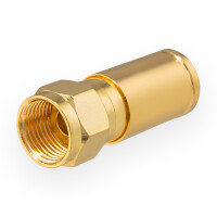 Kompression F-Stecker für Koaxkabel Ø 6,8 - 7,2 mm vergoldet