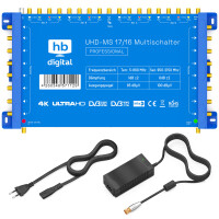 Multiswitch SAT hb-digital UHD-MS 17/16 up to 16 participants