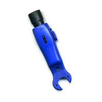 Stripping tool Cabelcon RG6/59 with open-end spanner BLUE