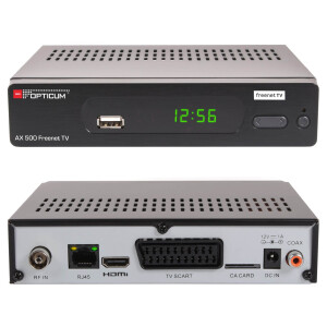 Rückläufer Opticum HD AX500 HEVC H.265 "Freenet TV" DVB-T/T2 Receiver