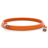 0,25m Patch cord CAT.7 raw cable RJ45 S/FTP PiMF LSZH AWG 26 halogen free orange