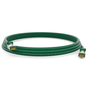 0,25m Patch cord CAT.7 raw cable RJ45 S/FTP PiMF LSZH AWG 26 halogen free green