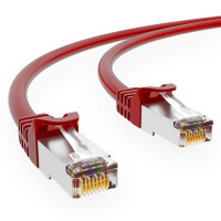 1m Patch cord CAT.7 raw cable RJ45 S/FTP PiMF LSZH AWG 26 halogen free red