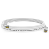 3m Patch cord CAT.7 raw cable RJ45 S/FTP PiMF LSZH AWG 26 halogen free white