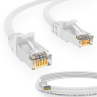 7,5m patch cord CAT.7 raw cable RJ45 S/FTP PiMF LSZH AWG 26 halogen free white