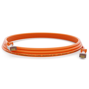 5m patch cord CAT.7 raw cable RJ45 S/FTP PiMF LSZH AWG 26 halogen free orange