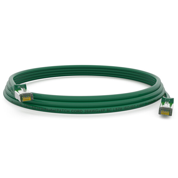 CAT 7 S-FTP patch cable, LSZH – Green