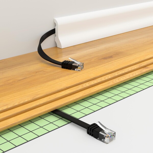 RJ45 Flat Patch Cord Cat.6A U/FTP PVC grey 1m 1.0 m K5545GR.1