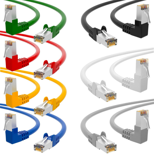 RJ45 Patch Cord CAT 6 with right-angle plug S/FTP PVC