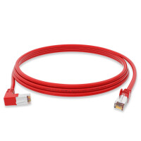 RJ45 Patch Cord CAT 6 with right-angle plug S/FTP PVC RED 20m