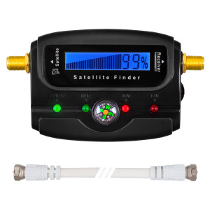 Satfinder Digital hb-digital SF-99 mit LCD Display eingebauter Kompass und Ton schwarz