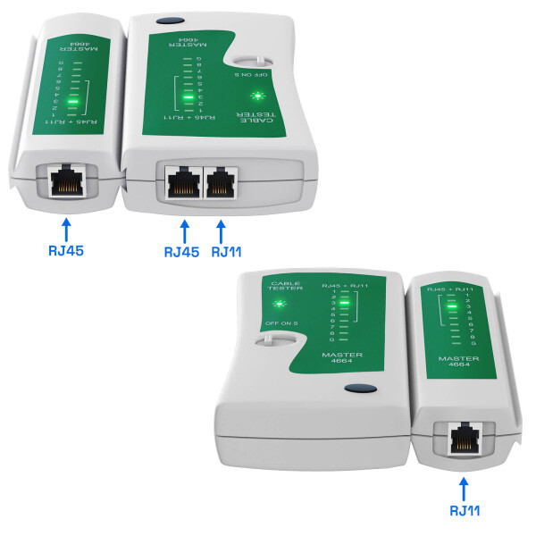 GNS Network Cable Tester – Hunt Wire Sort For USB, Coaxial, Cat5e, Cat6, RJ45, RJ11 LAN