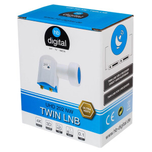 LNB Twin hb-digital UHD 202 NW, LTE Filter WEISS BLAU 