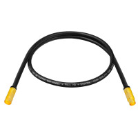 1 m antenna cable 135dB 5-way pure copper with IEC plug and IEC socket IEC-Compression plugs BLACK