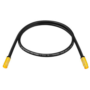 3 m antenna cable 135dB 5-way pure copper with IEC plug and IEC socket IEC-Compression plugs BLACK
