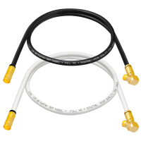1 m - 25 m antenna cable 135dB 5-way Pure Copper with Angle IEC Male and Normal IEC Female F-Compression Plugs